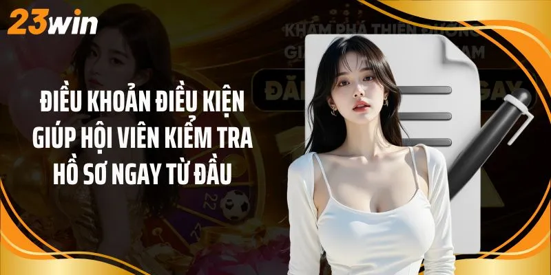 Điều khoản điều kiện giúp hội viên kiểm tra hồ sơ ngay từ đầu